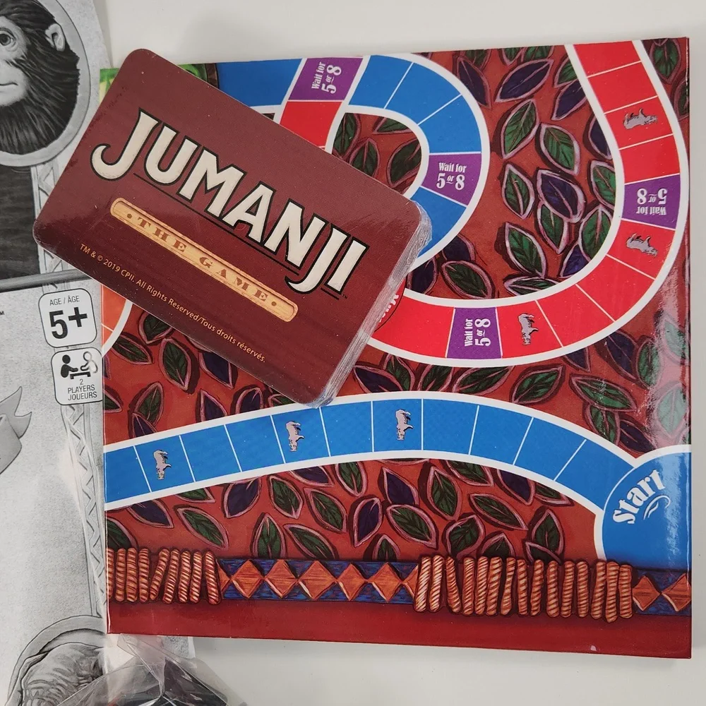 JUMANJI NWT Portable Board Game For Ages 5+, 2 Players, 2019, Cardinal/Columbia
